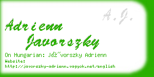 adrienn javorszky business card